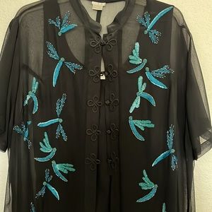 Women’s Black 2 Piece Vintage Evening Dress Ensemble